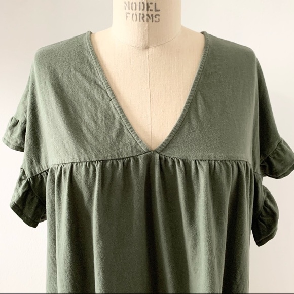 ASOS Maternity Green 100% Cotton Dress Size 16 - Picture 3 of 8